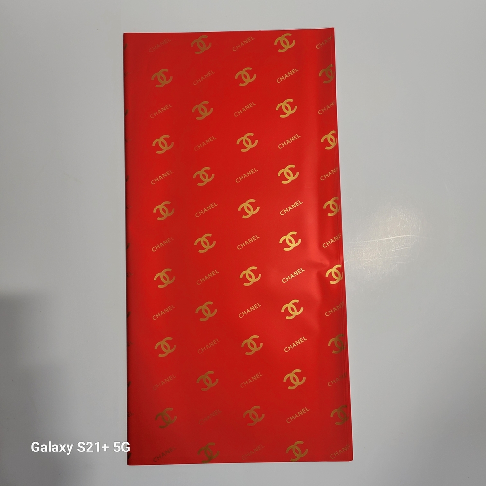 Chanel Red and Gold Gift Wrap